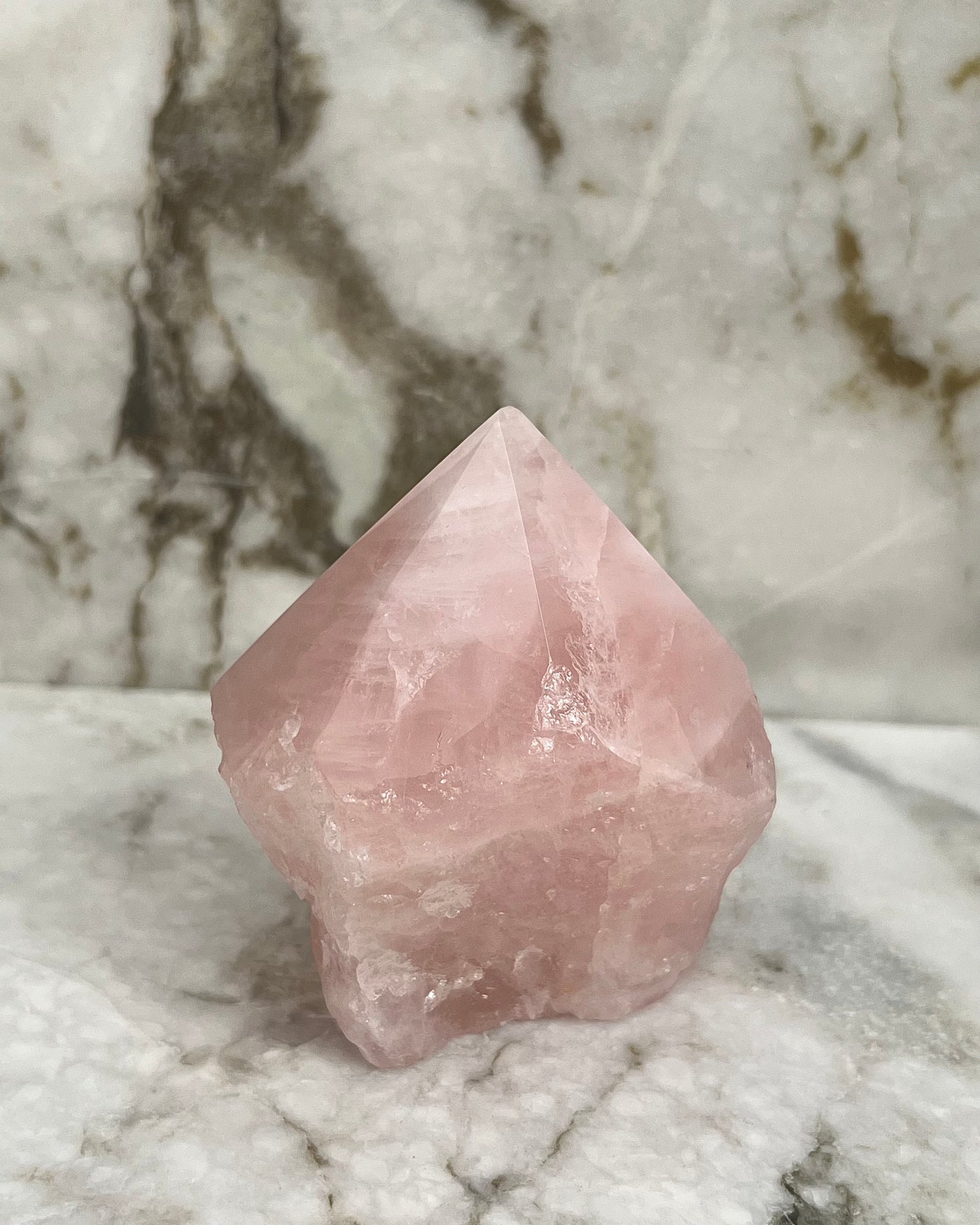 Rose Quartz Base Cut Point