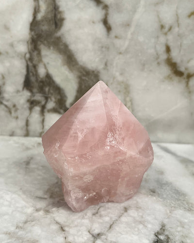 Rose Quartz Base Cut Point